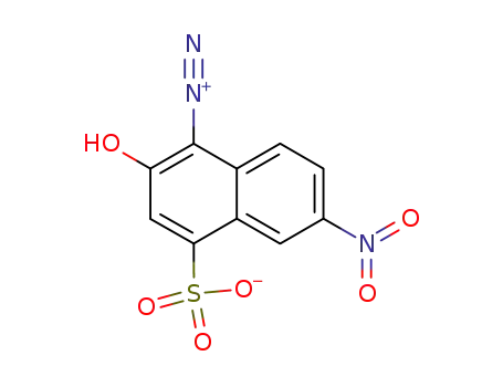 Molecular Structure of 50412-00-5 (6-Nitro-1-diazo-2-naphthol-4-sulfonic acid)