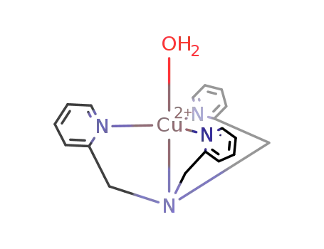 Molecular Structure of 133578-96-8 ([Cu(tris(2-pyridylmethyl)amine)(H<sub>2</sub>O)]<sup>(2+)</sup>)