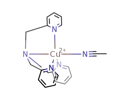 Molecular Structure of 114581-86-1 (acetonitrile(tris(2-pyridylmethyl)amine)copper(II)<sup>(2+)</sup>)