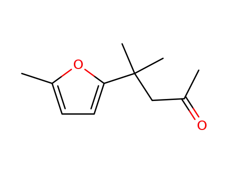 Molecular Structure of 31704-82-2 (4-methyl-4-(5-methyl-2-furyl)pentan-2-one)