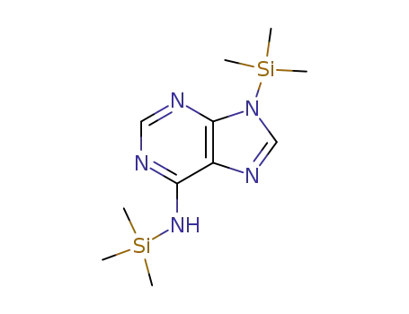 Molecular Structure of 17995-04-9 (N-6,9-BIS(TRIMETHYLSILYL)ADENINE)