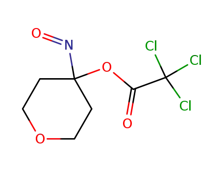 Molecular Structure of 1194657-31-2 (4-nitrosotetrahydro-2H-pyran-4-yl 2,2,2-trichloroacetate)