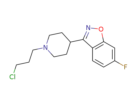 Molecular Structure of 329977-73-3 (3-(1-(3-chloropropyl)piperidin-4-yl)-6-fluorobenzo[d]isoxazole)