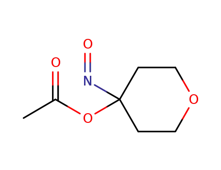 Molecular Structure of 1194657-13-0 (4-nitrosotetrahydro-2H-pyran-4-yl acetate)