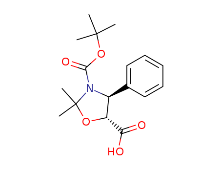 (4S,5R)-3-(tert-butoxycarbonyl)-2,2-dimethyl-4-phenyloxazolidine-5-carboxylic acid(143527-70-2)