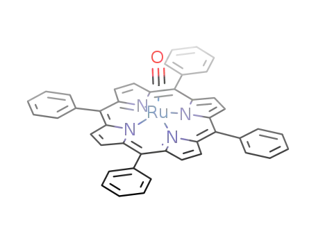 Molecular Structure of 32073-84-0 (5,10,15,20-TETRAPHENYL-21H,23H-PORPHINE RUTHENIUM(II) CARBONYL)