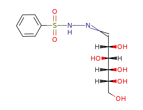Molecular Structure of 71202-80-7 (D-glucose-benzenesulfonylhydrazone)