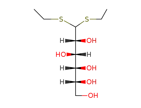 Molecular Structure of 1941-52-2 (D-GLUCOSE DIETHYL MERCAPTAL)