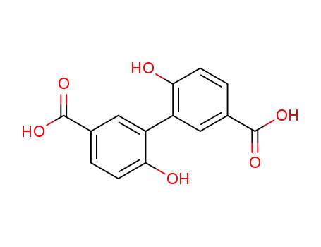 Molecular Structure of 4783-30-6 (6,6'-dihydroxy-1,1'-biphenyl-3,3'-dicarboxylic acid)