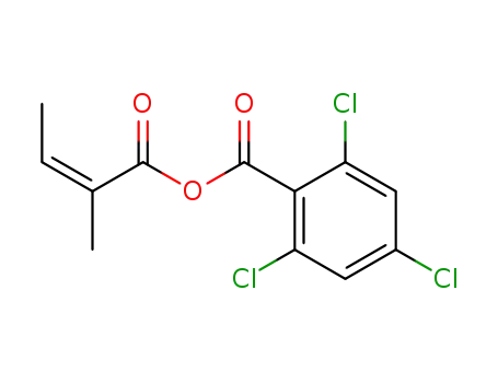 Molecular Structure of 137601-32-2 ((2Z)-2-methyl-2-butenoic 2,4,6-trichlorobenzoic anhydride)