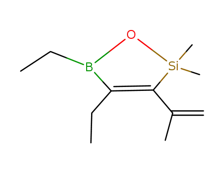 Molecular Structure of 111869-78-4 (1-Oxa-2-sila-5-boracyclopent-3-ene,
4,5-diethyl-2,2-dimethyl-3-(1-methylethenyl)-)
