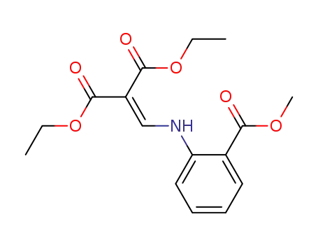 Molecular Structure of 42063-41-2 (2-[(2-methoxycarbonylphenylamino)methylene]malonic acid diethyl ester)