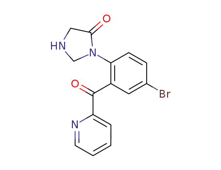 Molecular Structure of 76895-81-3 (4-oxo-3-(4-bromo-2-(2-pyridylcarbonyl)phenyl)imidazolidine)