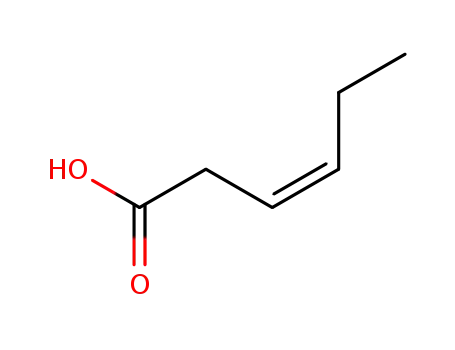 Molecular Structure of 1775-43-5 (CIS-3-HEXENOIC ACID)