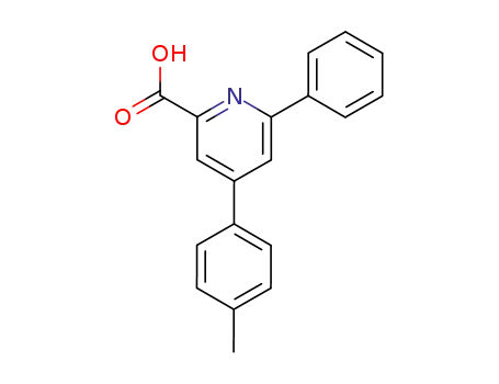 Molecular Structure of 89478-84-2 (2-Pyridinecarboxylic acid, 4-(4-methylphenyl)-6-phenyl-)