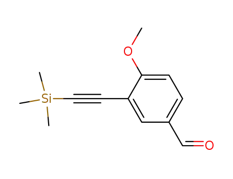 Molecular Structure of 160625-48-9 (4-methoxy-3-[2-(trimethylsilyl)ethynyl]benzaldehyde)