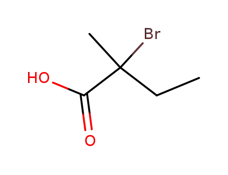 Molecular Structure of 41242-50-6 (2-Bromo-2-methylbutyric acid)