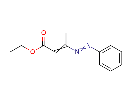 Molecular Structure of 35467-82-4 (2-Butenoic acid, 3-(phenylazo)-, ethyl ester)