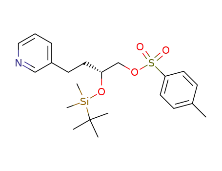 Molecular Structure of 192376-56-0 ((2R)-2-(tert-butyldimethylsilyloxy)-4-(pyridin-3-yl)-1-(4-toluenesulfonyloxy)butane)