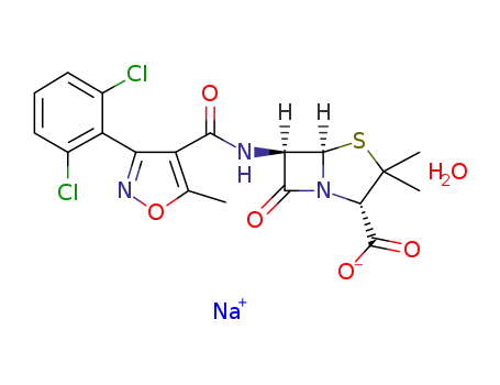 Molecular Structure of 13412-64-1 (Dicloxacillin sodium)