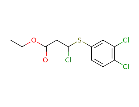Molecular Structure of 161890-43-3 (ethyl 3-chloro-3-(3,4-dichlorophenylthio)propanoate)