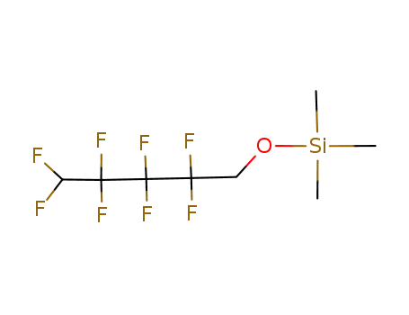 Molecular Structure of 56002-63-2 (trimethyl-(1H,1H,5H-octafluoropentyloxy)silane)