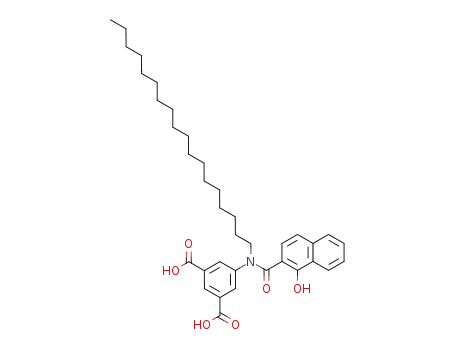 Molecular Structure of 26639-29-2 (1-HYDROXY-N-OCTADECYL-N-(3,5-DICARBOXY-PHENYL)-2-NAPHTHAMIDE)