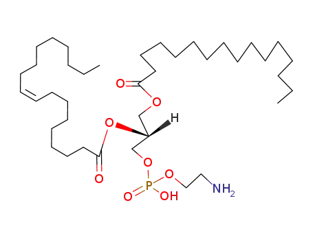 Molecular Structure of 10015-88-0 (1-palmitoyl-2-oleoylphosphatidylethanolamine)