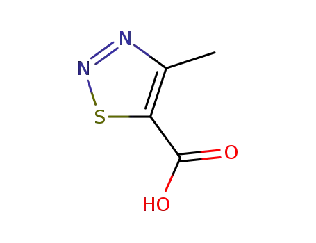 Molecular Structure of 18212-21-0 (4-Methyl-1,2,3-thiadiazole-5-carboxylic acid)