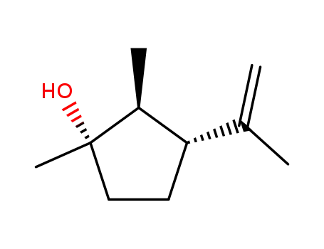 Molecular Structure of 4028-60-8 ((1R,2S,3S)-1,2-Dimethyl-3-isopropenylcyclopentanol)