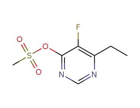 Molecular Structure of 1237496-99-9 (6-ethyl-5-fluoropyrimidin-4-yl methanesulfonate)