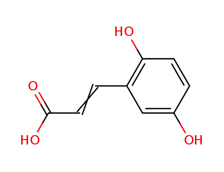 Molecular Structure of 636-01-1 (2,5-DIHYDROXYCINNAMIC ACID)