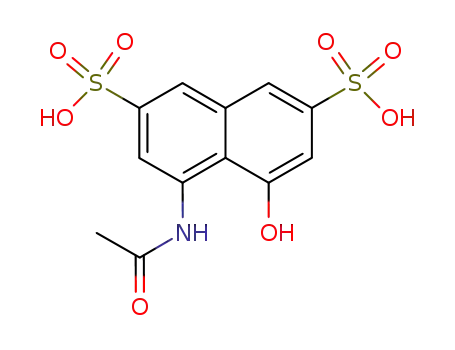 Molecular Structure of 134-34-9 (4-acetamido-5-hydroxynaphthalene-2,7-disulfonic acid)