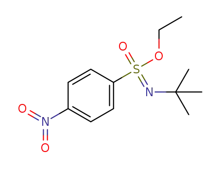 Molecular Structure of 1569262-64-1 (ethyl N-tert-butyl-4-nitrobenzenesulfonimidate)