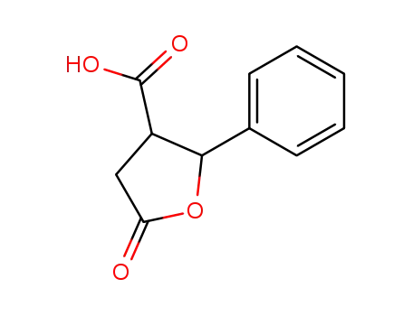 Molecular Structure of 13389-88-3 (TETRAHYDRO-5-OXO-2-PHENYLFURAN-3-CARBOXYLIC ACID)