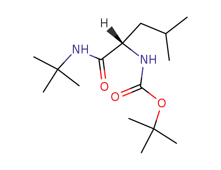 Molecular Structure of 68030-65-9 (Carbamic acid, [1-[[(1,1-dimethylethyl)amino]carbonyl]-3-methylbutyl]-,
1,1-dimethylethyl ester, (S)-)
