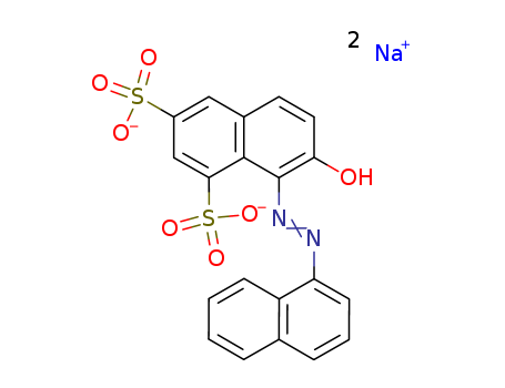 1,3-Naphthalenedisulfonicacid, 7-hydroxy-8-[2-(1-naphthalenyl)diazenyl]-, sodium salt (1:2)