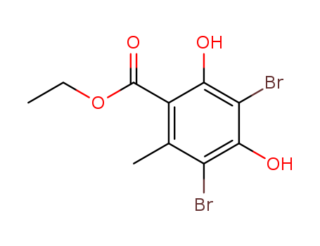 Benzoic acid,3,5-dibromo-2,4-dihydroxy-6-methyl-, ethyl ester