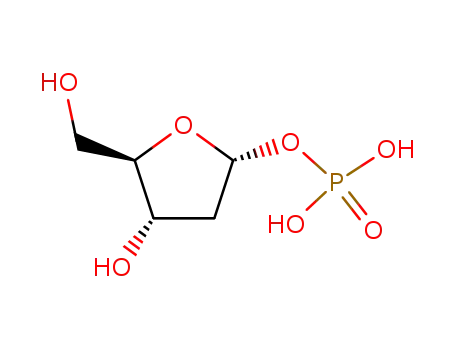 Molecular Structure of 17039-17-7 (2-deoxy–α-D-ribose 1-phosphate)