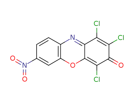 Molecular Structure of 13437-03-1 (1,2,4-trichloro-7-nitro-3H-phenoxazin-3-one)