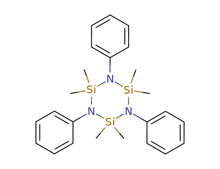 1,3,5-Triaza-2,4,6-trisilacyclohexane,2,2,4,4,6,6-hexamethyl-1,3,5-triphenyl- cas  16260-56-3
