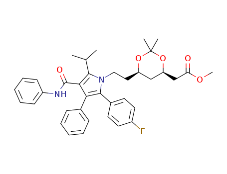 methyl 2-((4R,6R)-6-(2-(2-(4-fluorophenyl)-5-isopropyl-3-phenyl-4-(phenylcarbamoyl)-1H-pyrrol-1-yl)ethyl)-2,2-dimethyl-1,3-dioxan-4-yl)acetate