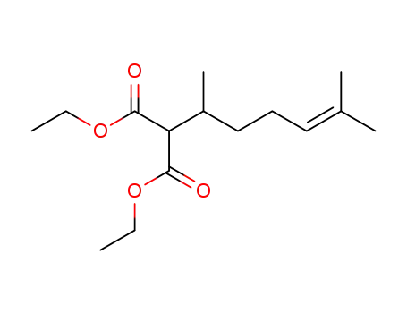 Molecular Structure of 56422-95-8 (Propanedioic acid, (1,5-dimethyl-4-hexenyl)-, diethyl ester)