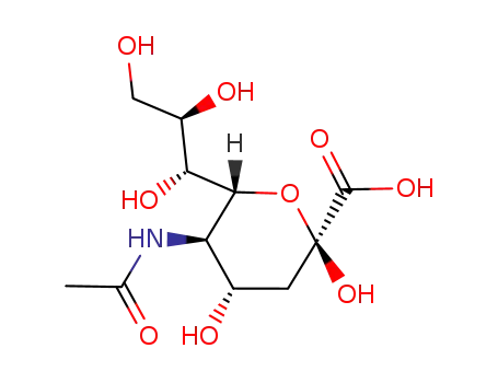 Molecular Structure of 19342-33-7 (N-acetyl neuraminic acid)