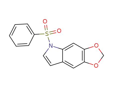 Molecular Structure of 100587-74-4 (5-(benzenesulfonyl)-[1,3]dioxolo[4,5-f]indole)