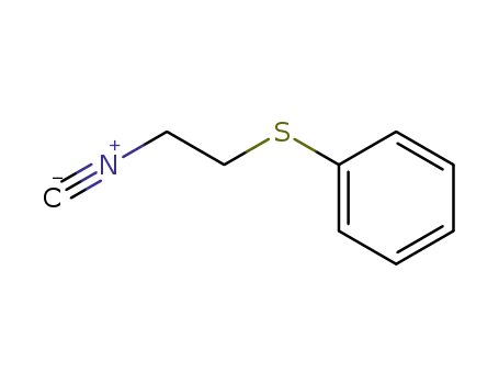 Molecular Structure of 3126-28-1 ((2-Isocyano-ethylsulfanyl)-benzene)