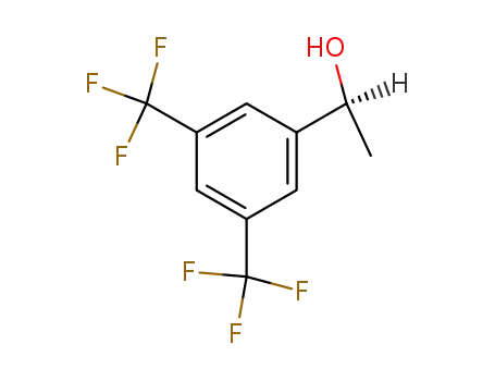 Molecular Structure of 225920-05-8 ((S)-1-[3,5-Bis(trifluoromethyl)phenyl]ethanol)