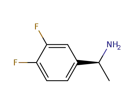 Molecular Structure of 321318-15-4 (Benzenemethanamine, 3,4-difluoro-alpha-methyl-, (alphaR)- (9CI))