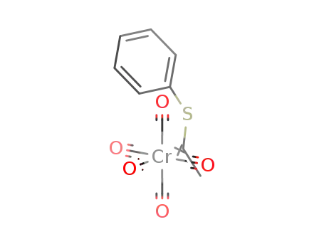 Molecular Structure of 23626-10-0 (1-Phenylthioethylidenechromium pentacarbonyl)
