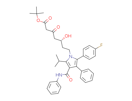 1,1-dimethylethyl (R)-7-<2-(4-fluorophenyl)-5-(1-methylethyl)-3-phenyl-4-<(phenylamino)carbonyl>-1H-pyrrol-1-yl>-5-hydroxy-3-oxo-1-heptanoate